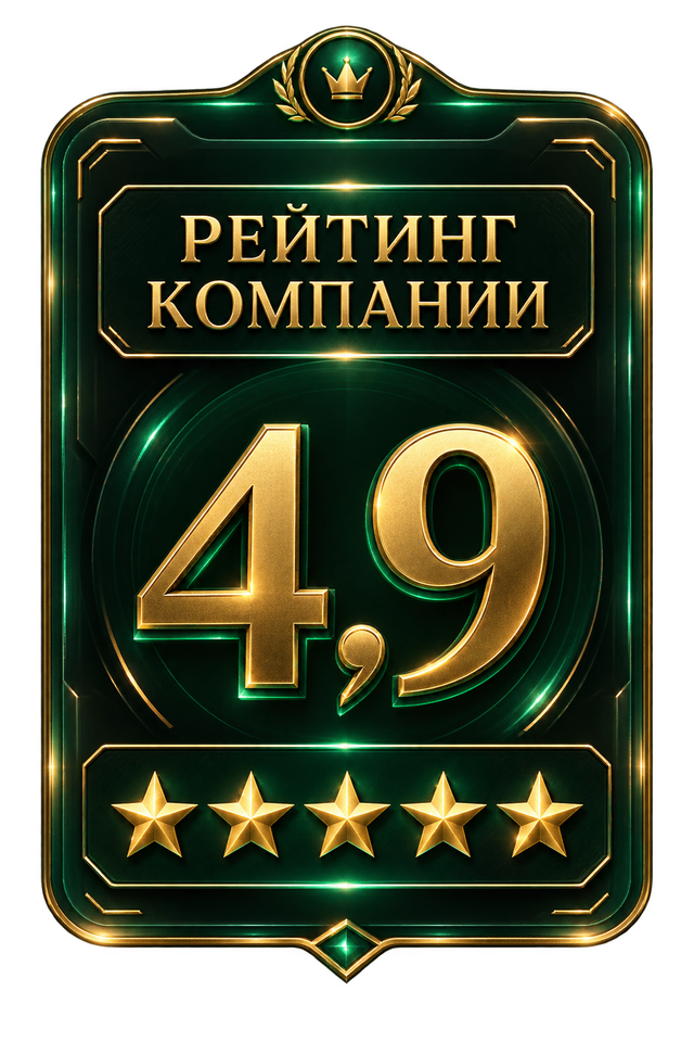 Рейтинг компании 4,9 — пять звёзд